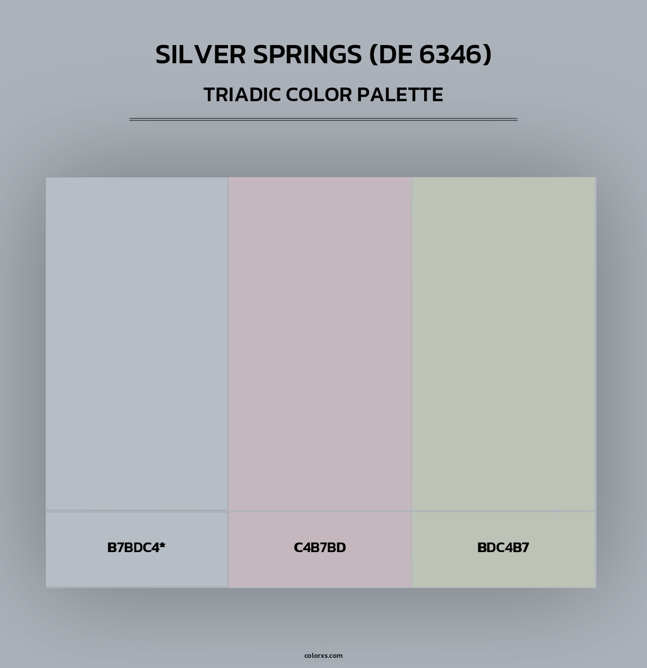 Silver Springs (DE 6346) - Triadic Color Palette