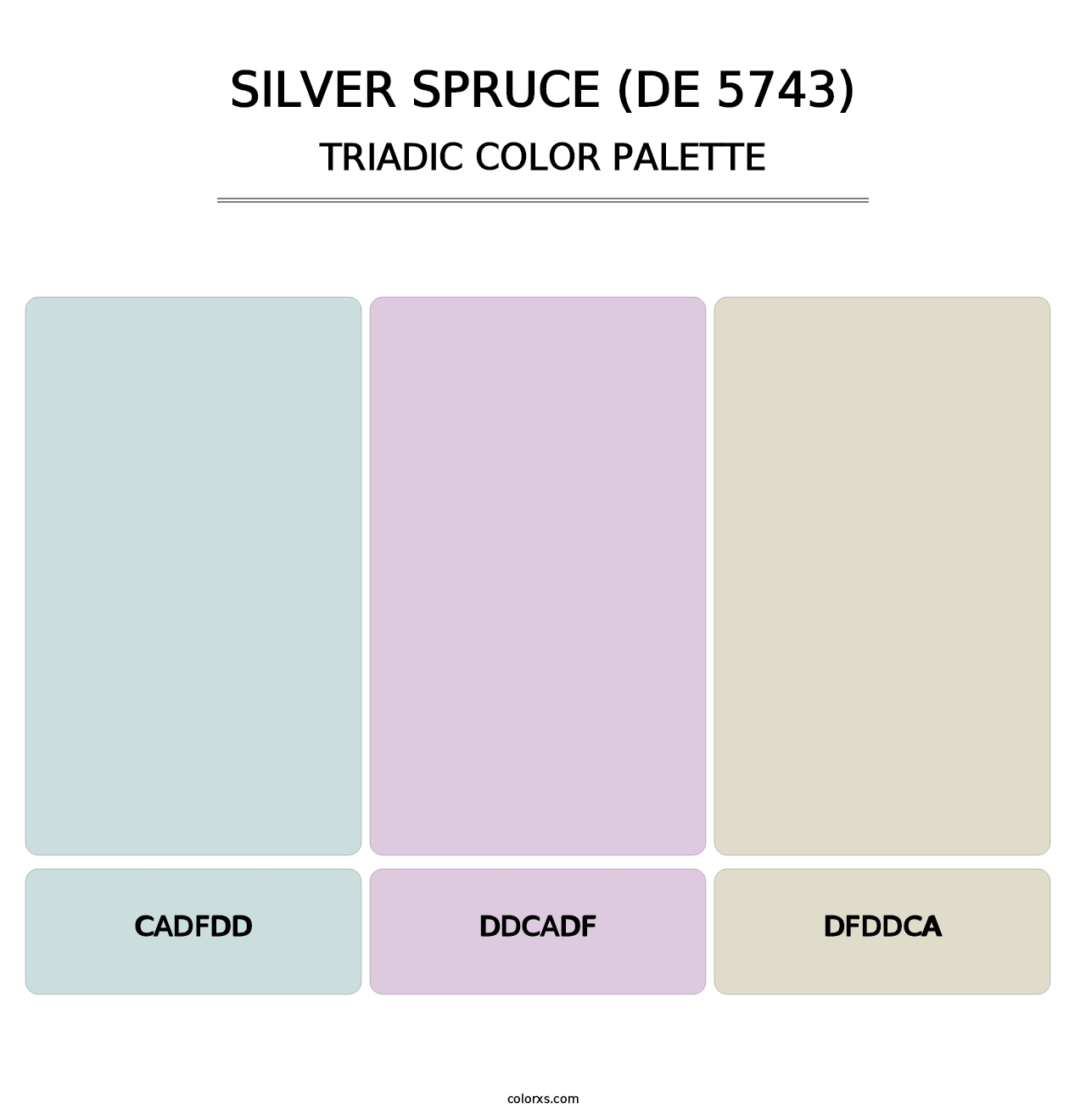 Silver Spruce (DE 5743) - Triadic Color Palette
