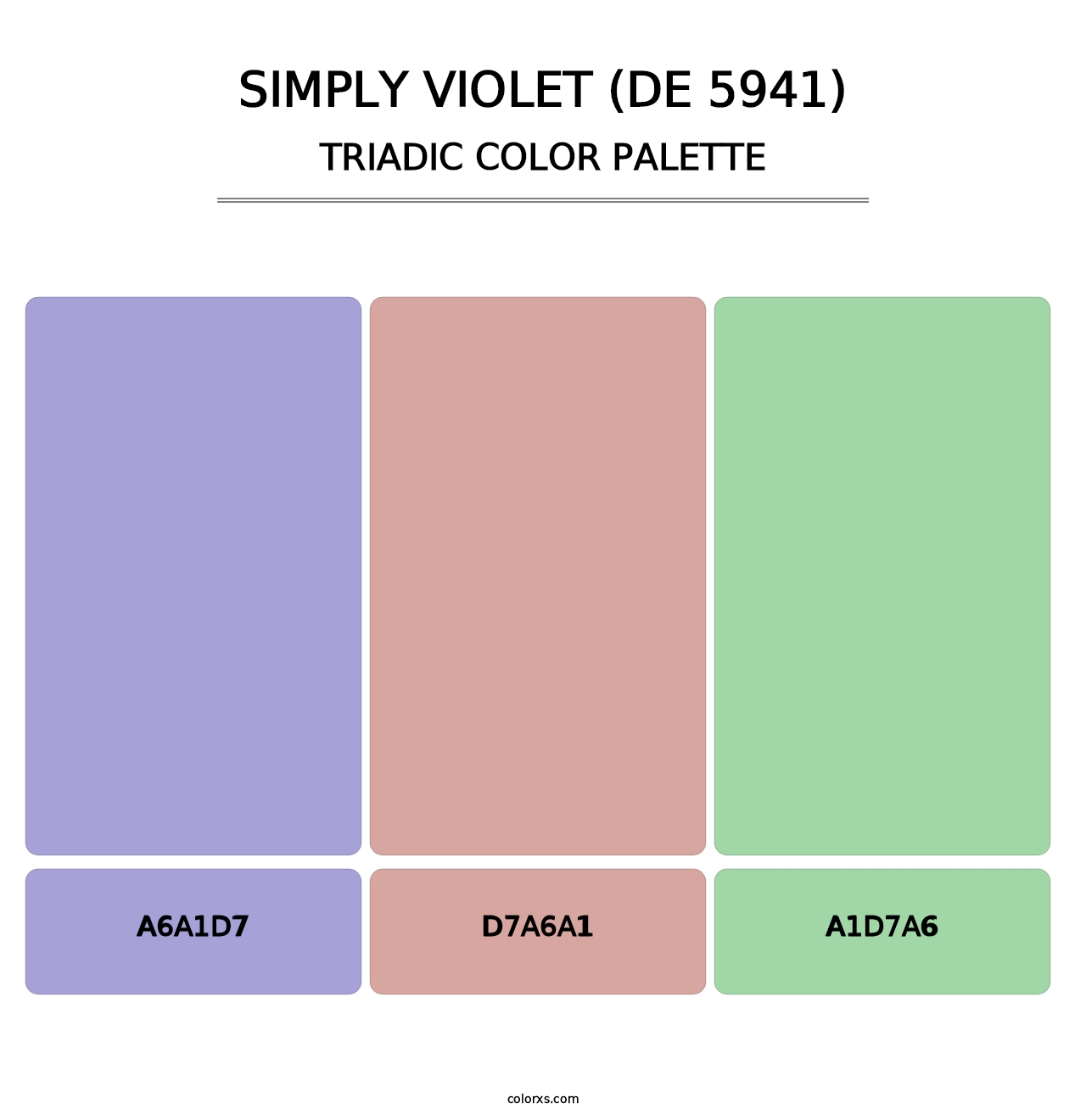 Simply Violet (DE 5941) - Triadic Color Palette