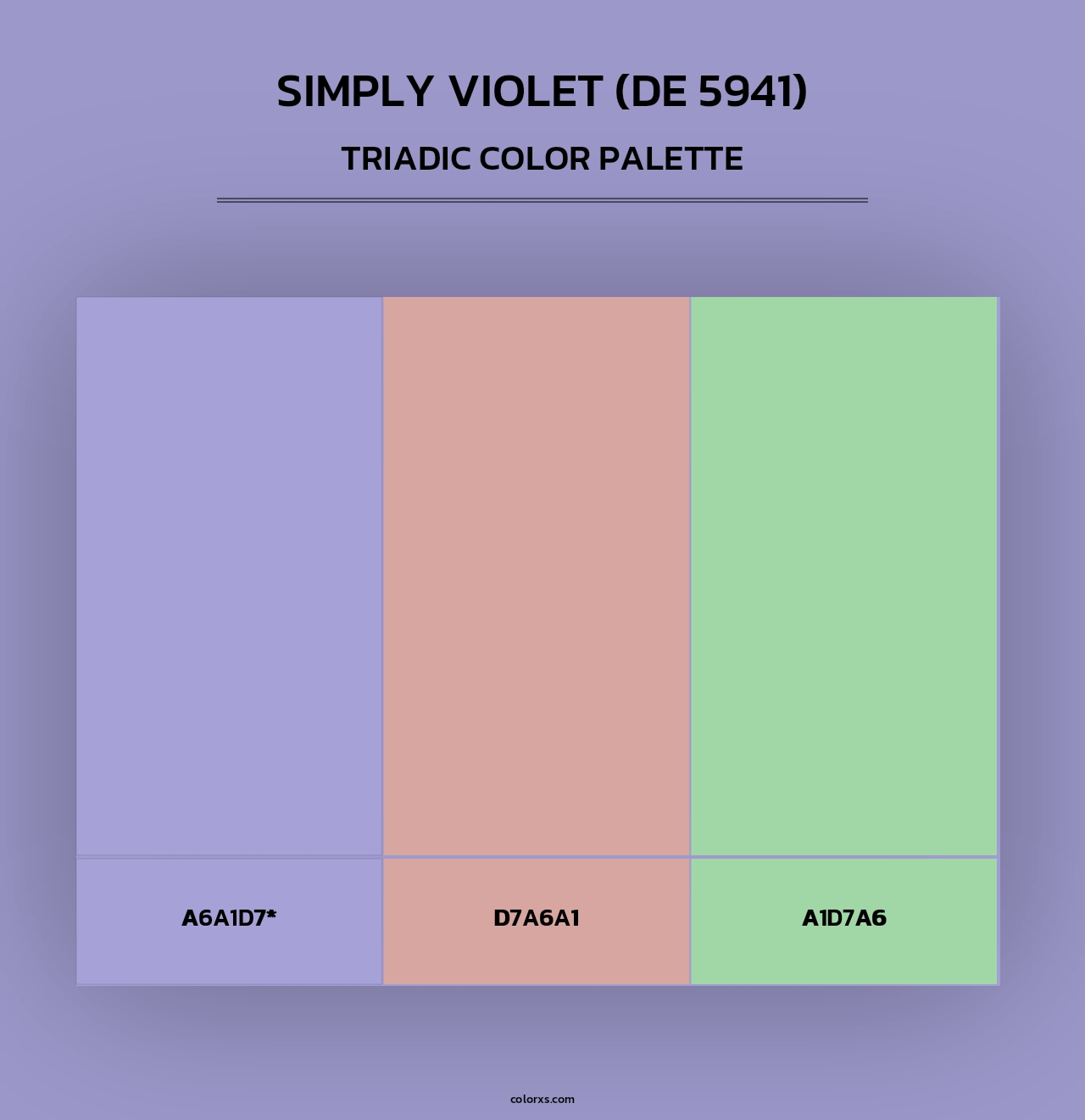 Simply Violet (DE 5941) - Triadic Color Palette