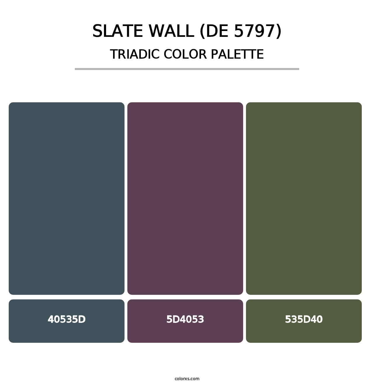 Slate Wall (DE 5797) - Triadic Color Palette