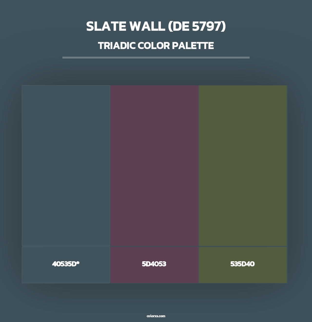 Slate Wall (DE 5797) - Triadic Color Palette