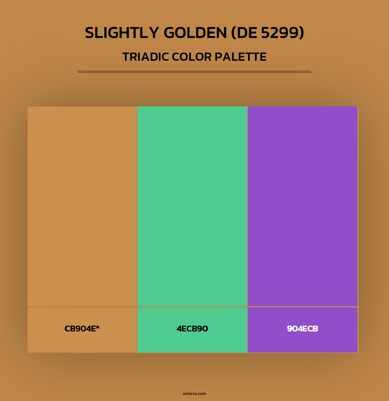 Slightly Golden (DE 5299) - Triadic Color Palette
