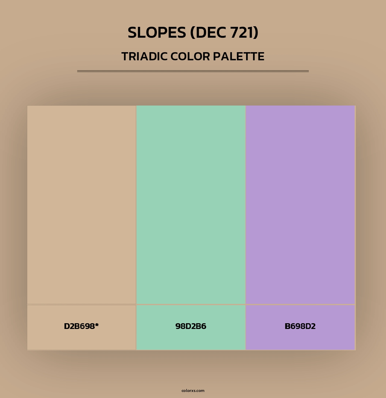 Slopes (DEC 721) - Triadic Color Palette