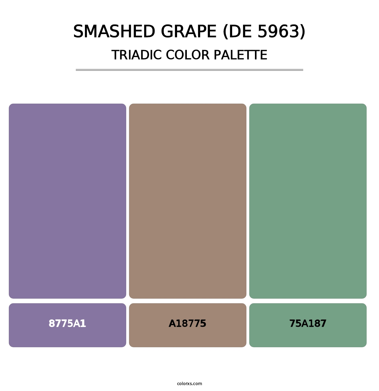 Smashed Grape (DE 5963) - Triadic Color Palette