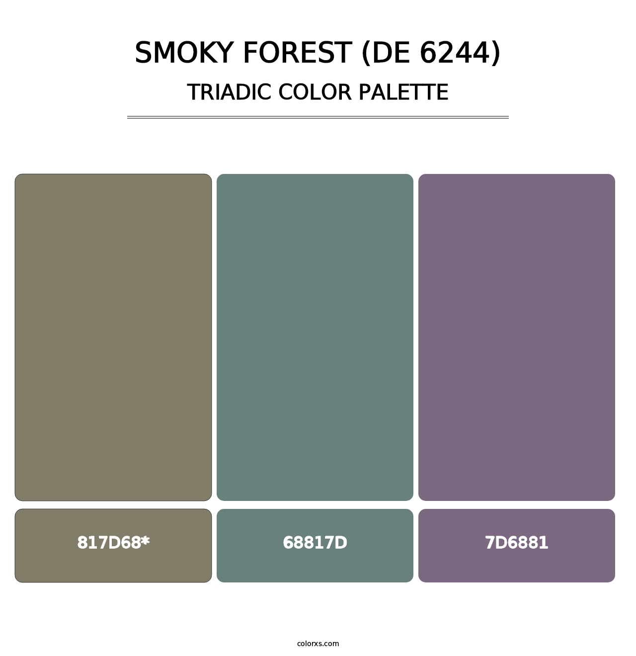 Smoky Forest (DE 6244) - Triadic Color Palette