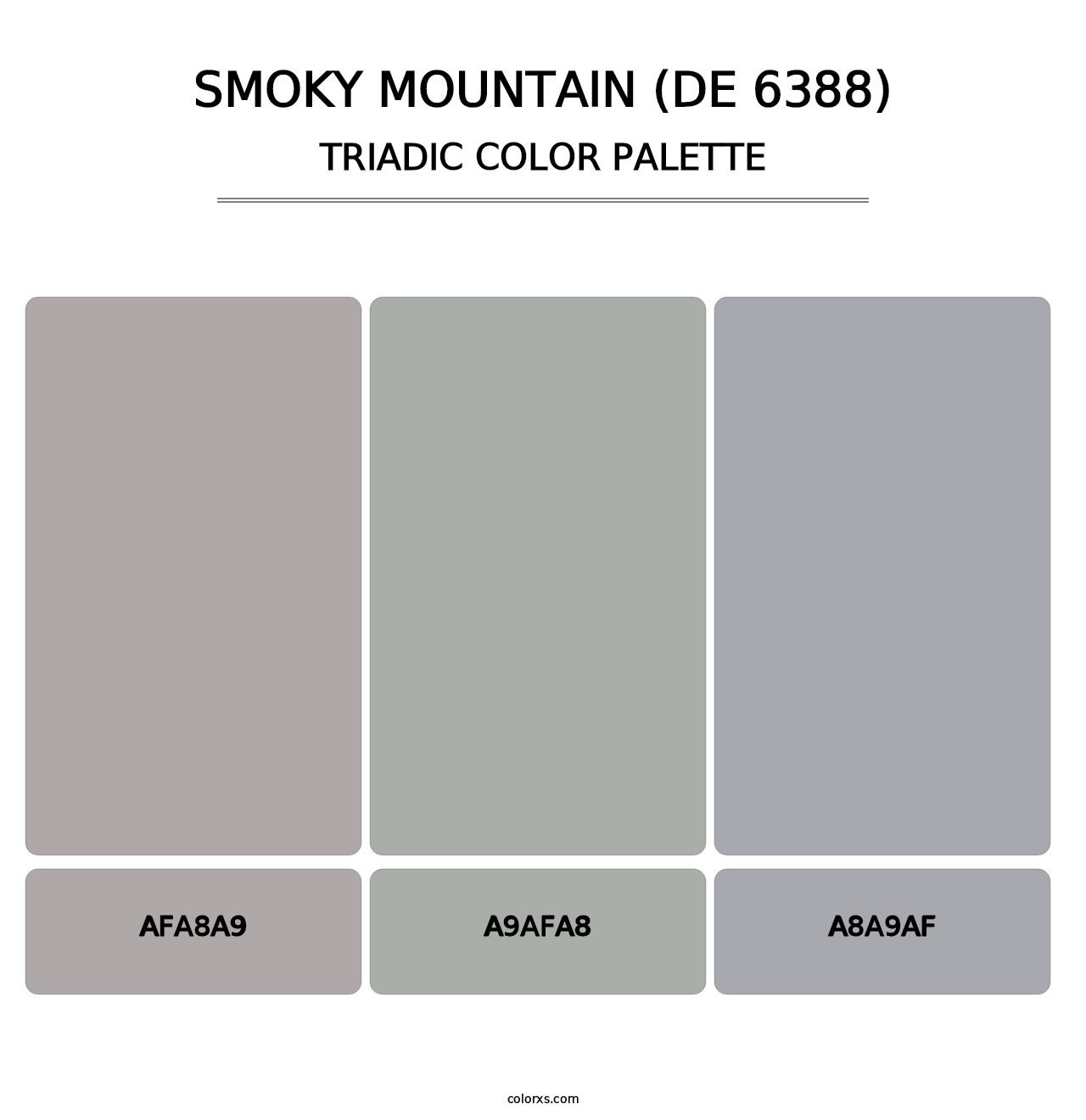 Smoky Mountain (DE 6388) - Triadic Color Palette