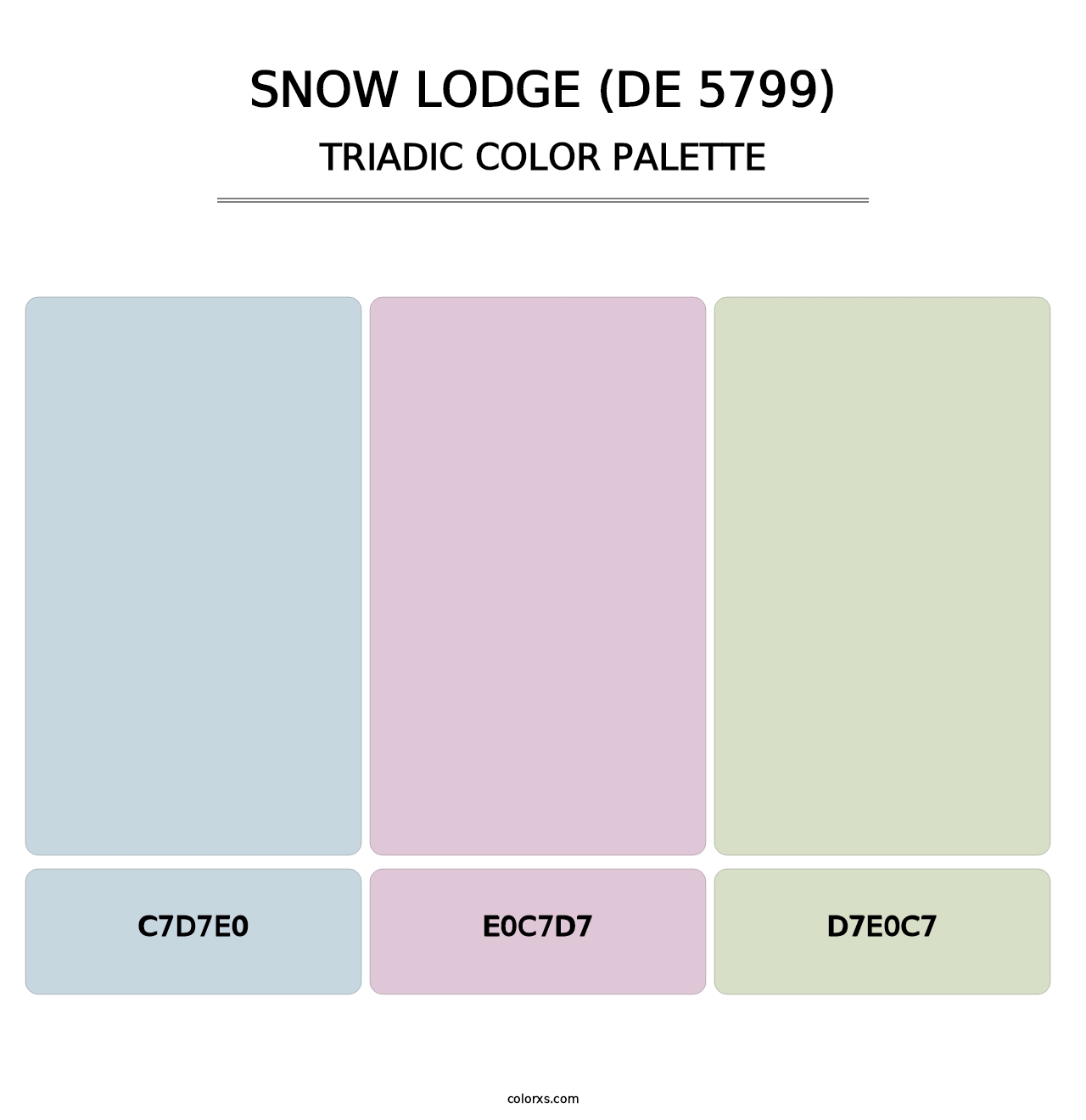 Snow Lodge (DE 5799) - Triadic Color Palette