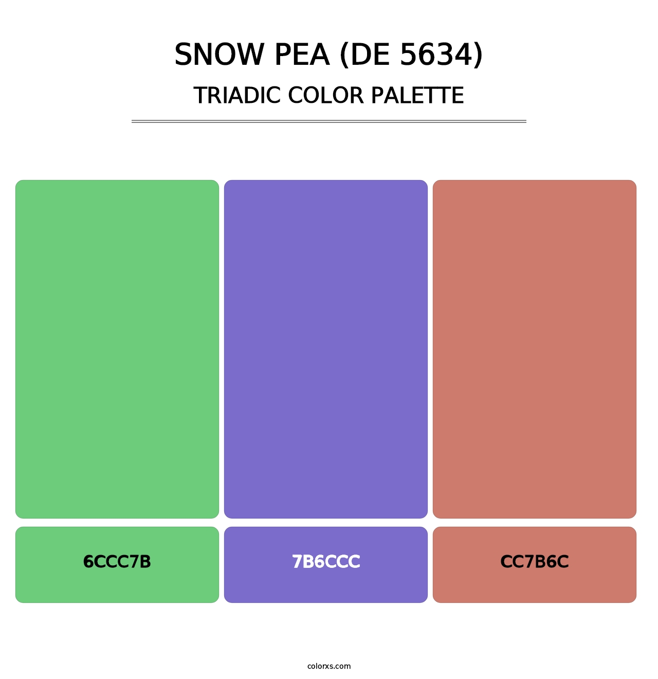 Snow Pea (DE 5634) - Triadic Color Palette