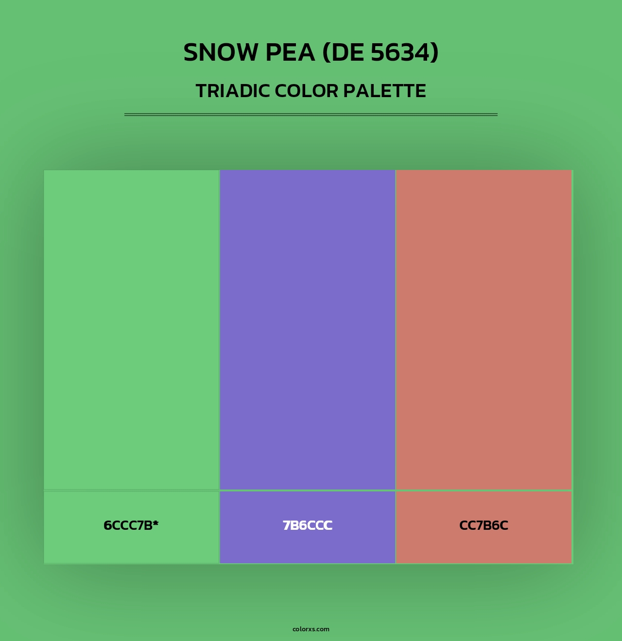 Snow Pea (DE 5634) - Triadic Color Palette