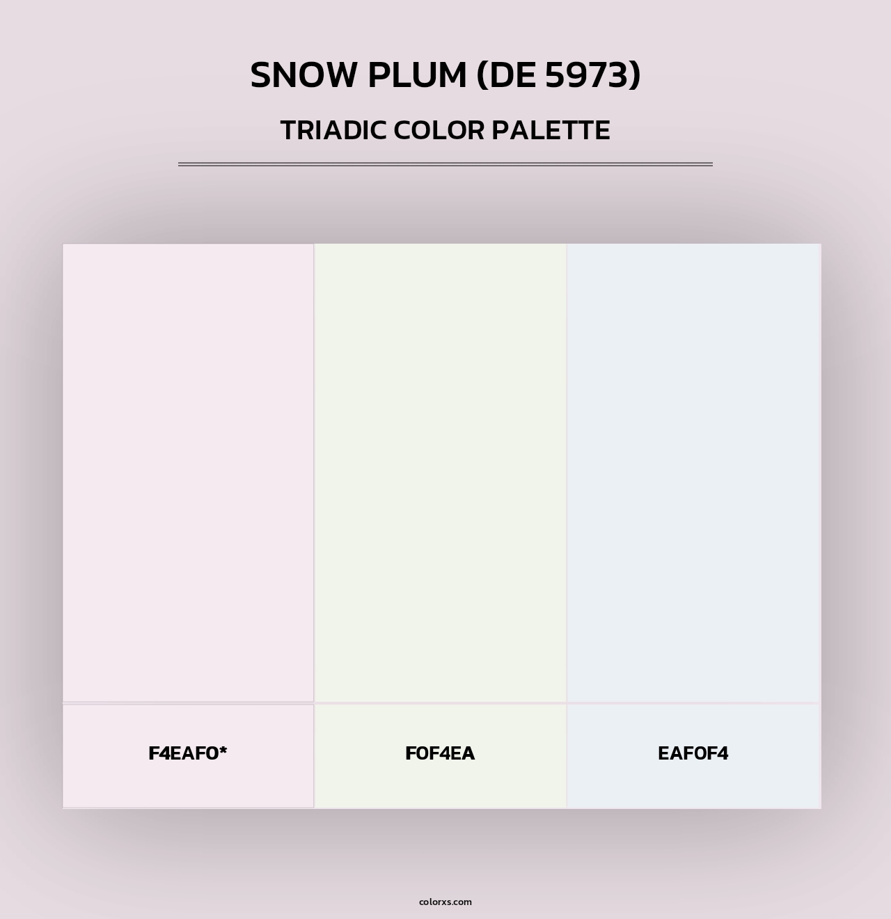 Snow Plum (DE 5973) - Triadic Color Palette
