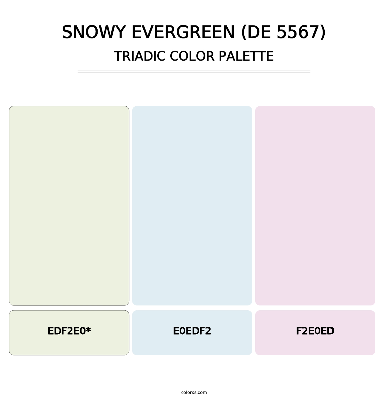 Snowy Evergreen (DE 5567) - Triadic Color Palette