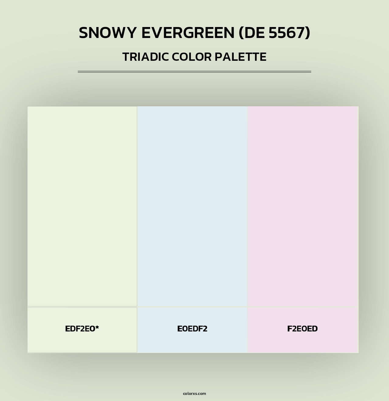 Snowy Evergreen (DE 5567) - Triadic Color Palette