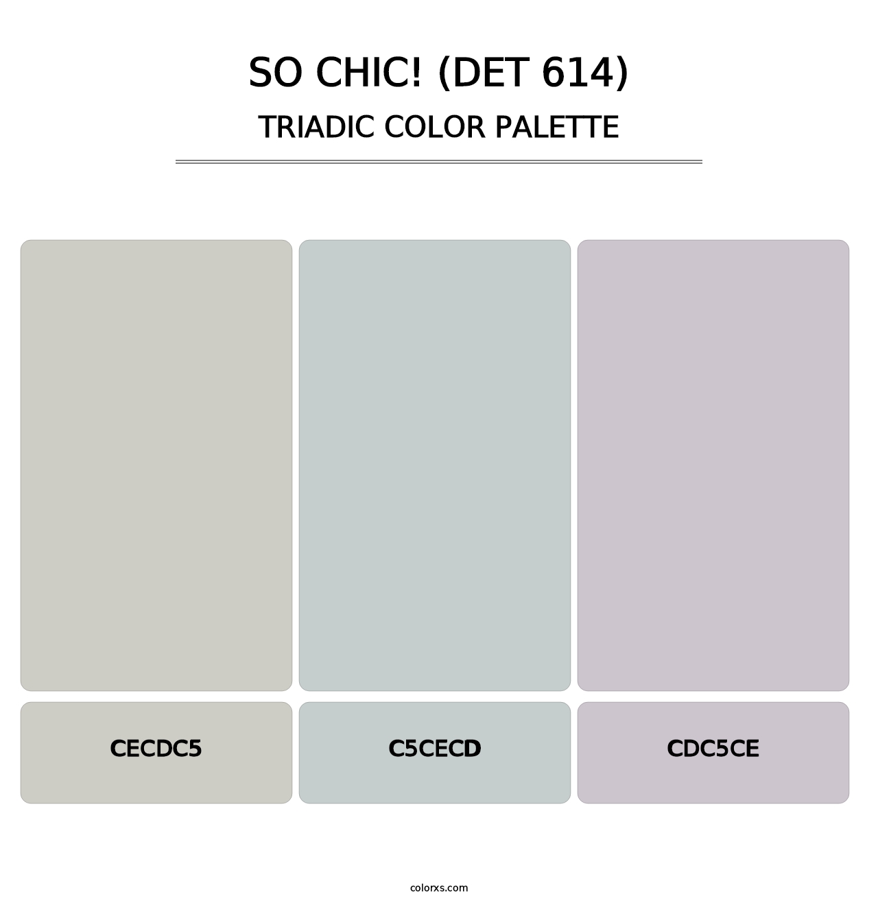 So Chic! (DET 614) - Triadic Color Palette