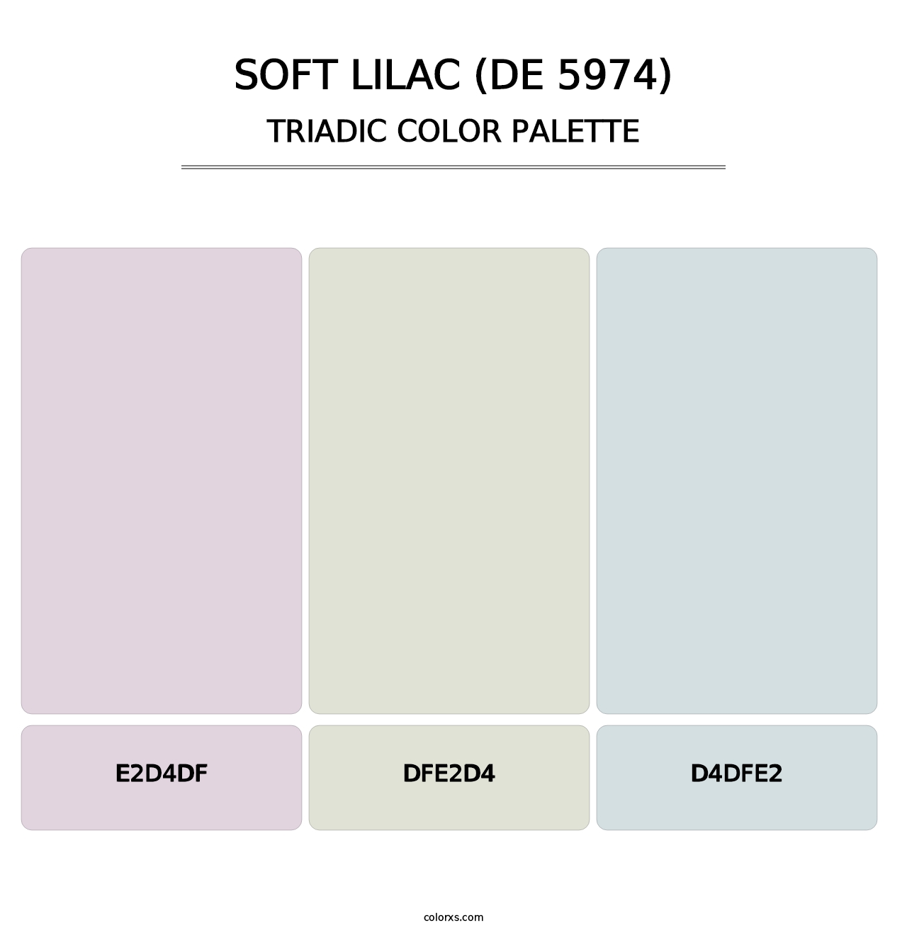 Soft Lilac (DE 5974) - Triadic Color Palette