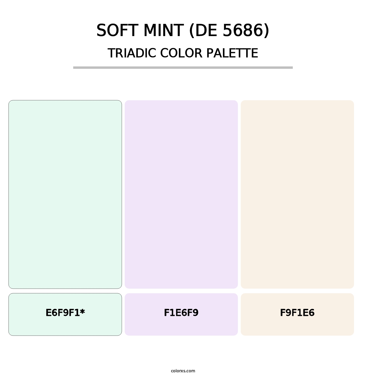 Soft Mint (DE 5686) - Triadic Color Palette