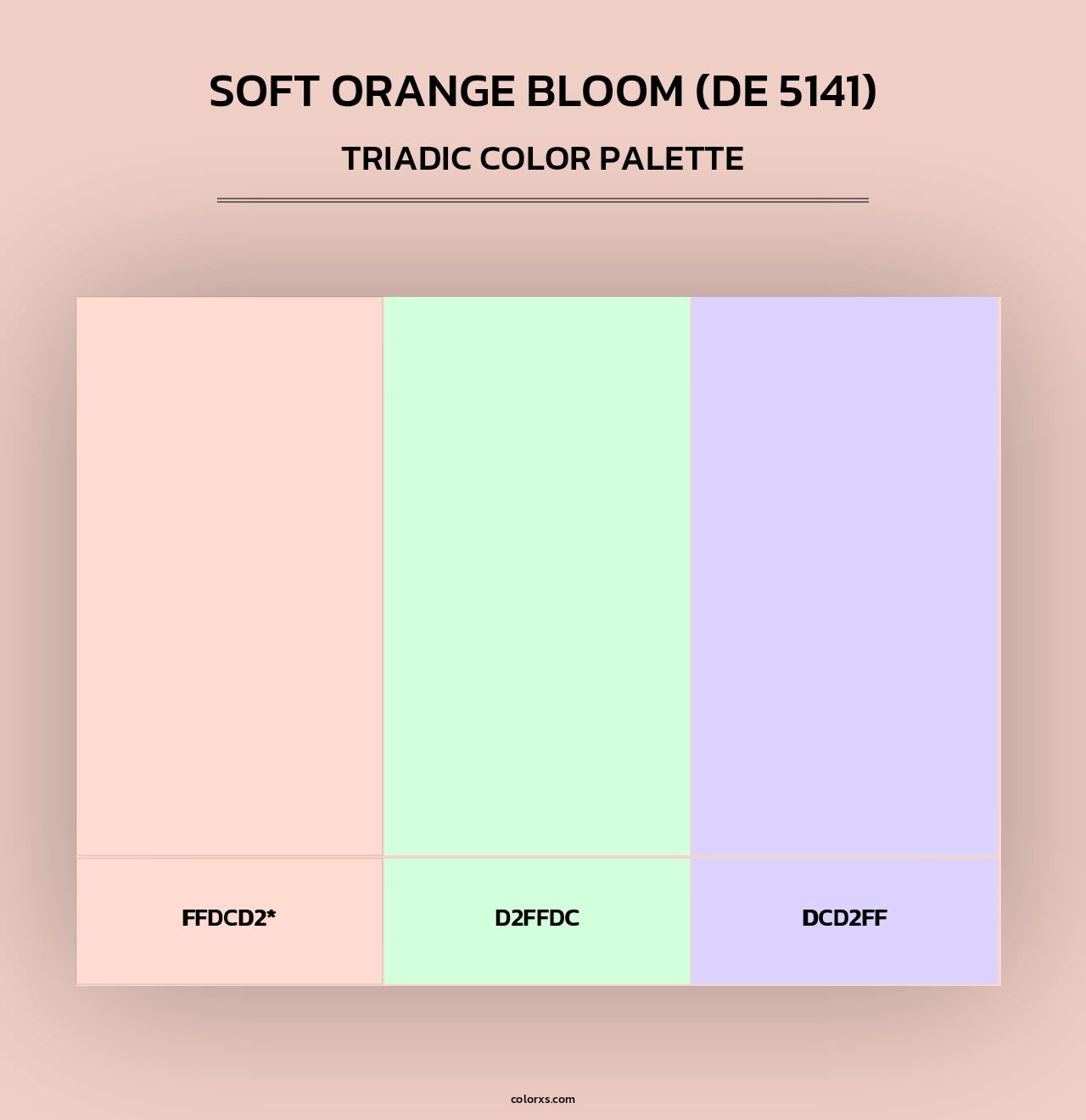 Soft Orange Bloom (DE 5141) - Triadic Color Palette