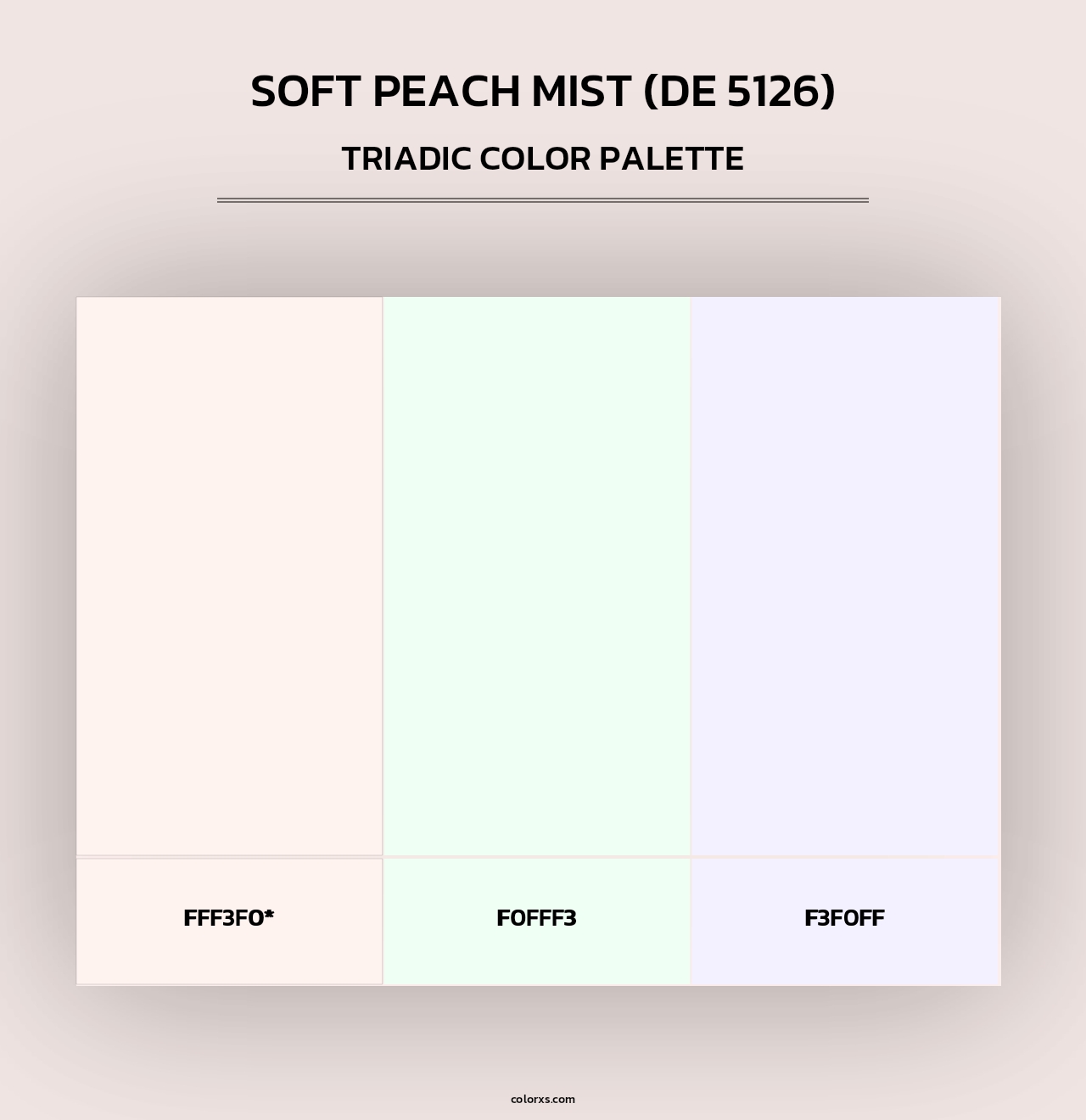 Soft Peach Mist (DE 5126) - Triadic Color Palette