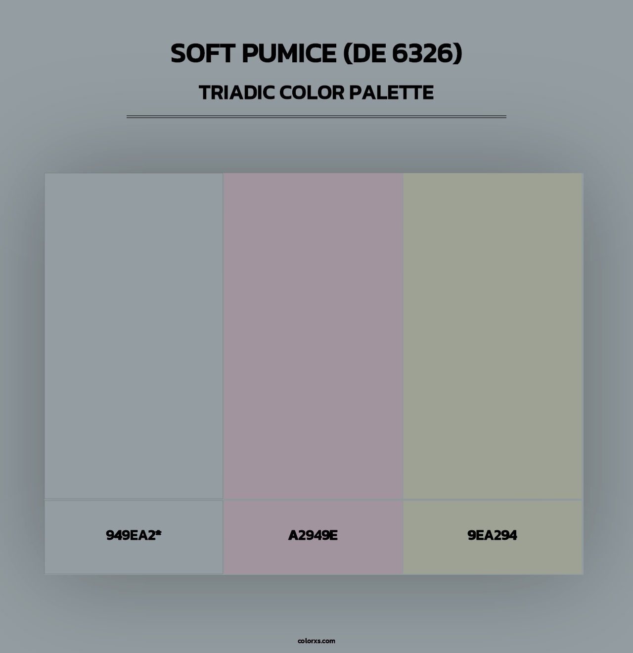 Soft Pumice (DE 6326) - Triadic Color Palette