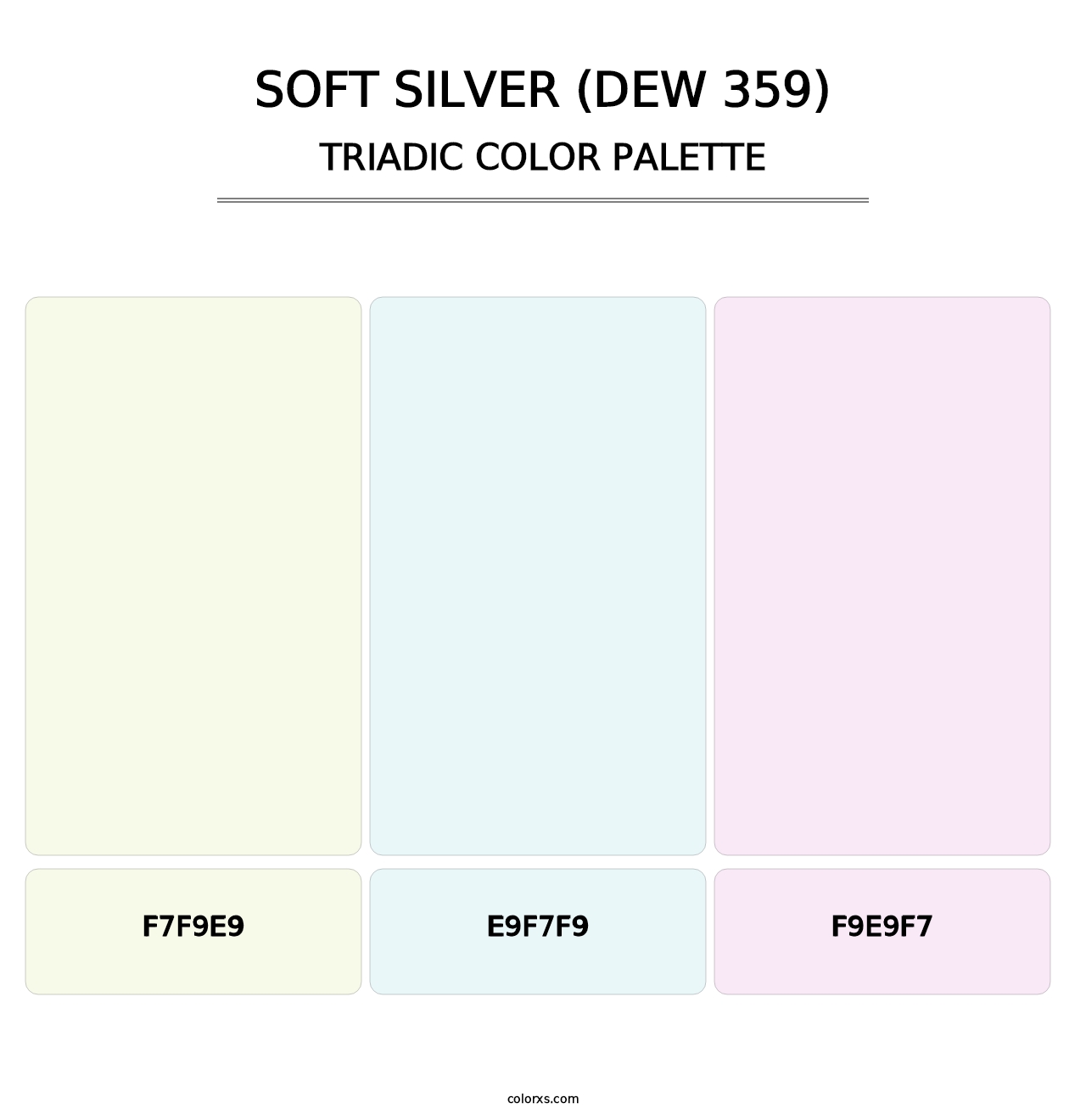 Soft Silver (DEW 359) - Triadic Color Palette