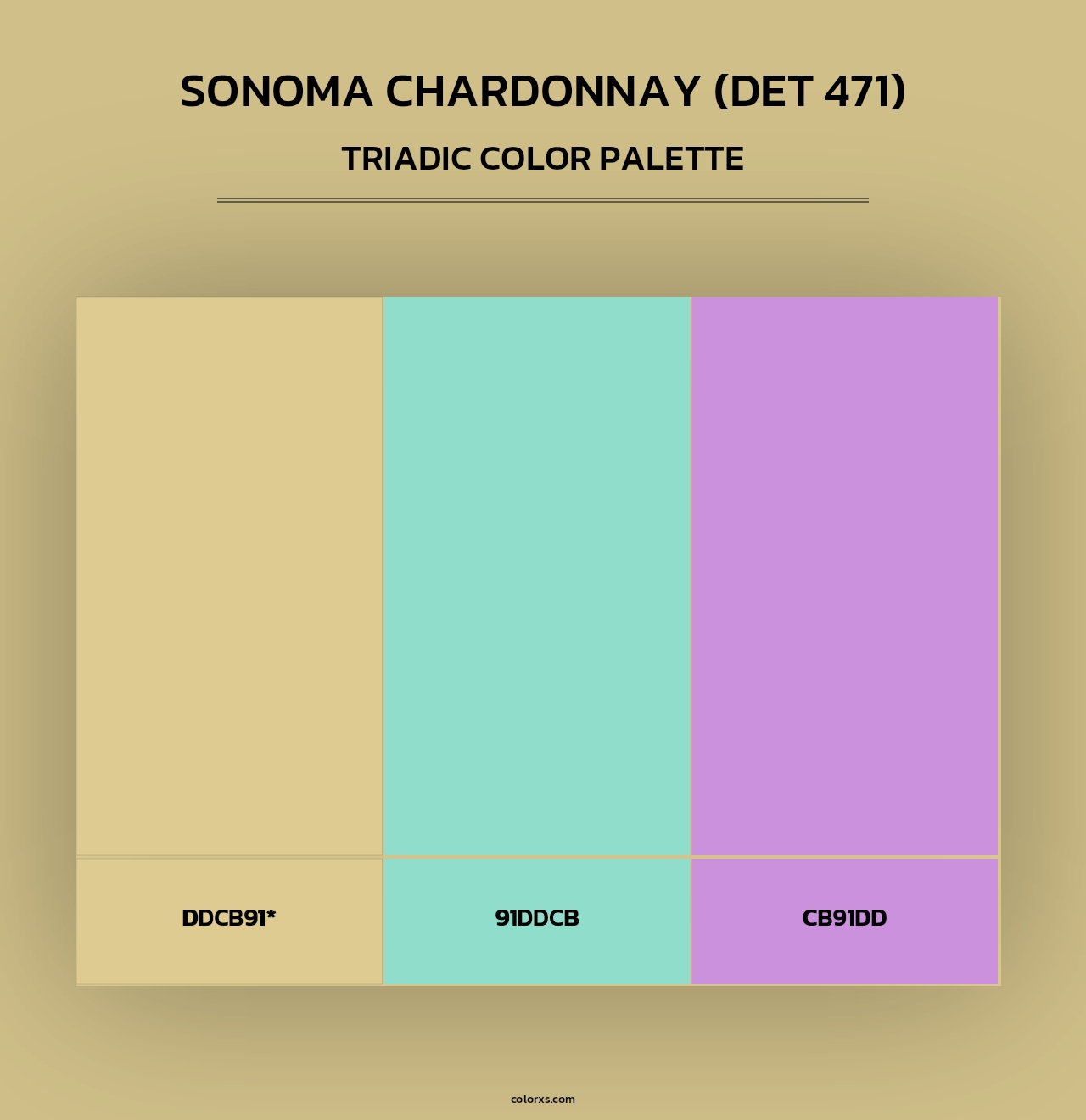 Sonoma Chardonnay (DET 471) - Triadic Color Palette