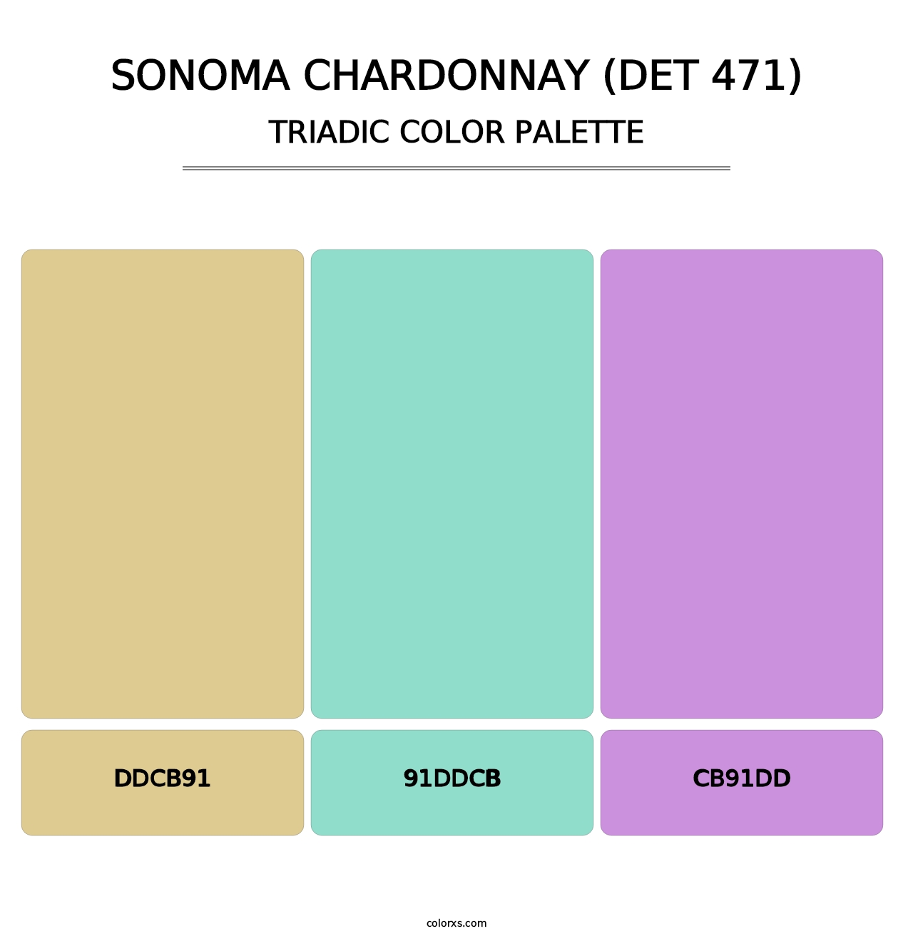 Sonoma Chardonnay (DET 471) - Triadic Color Palette