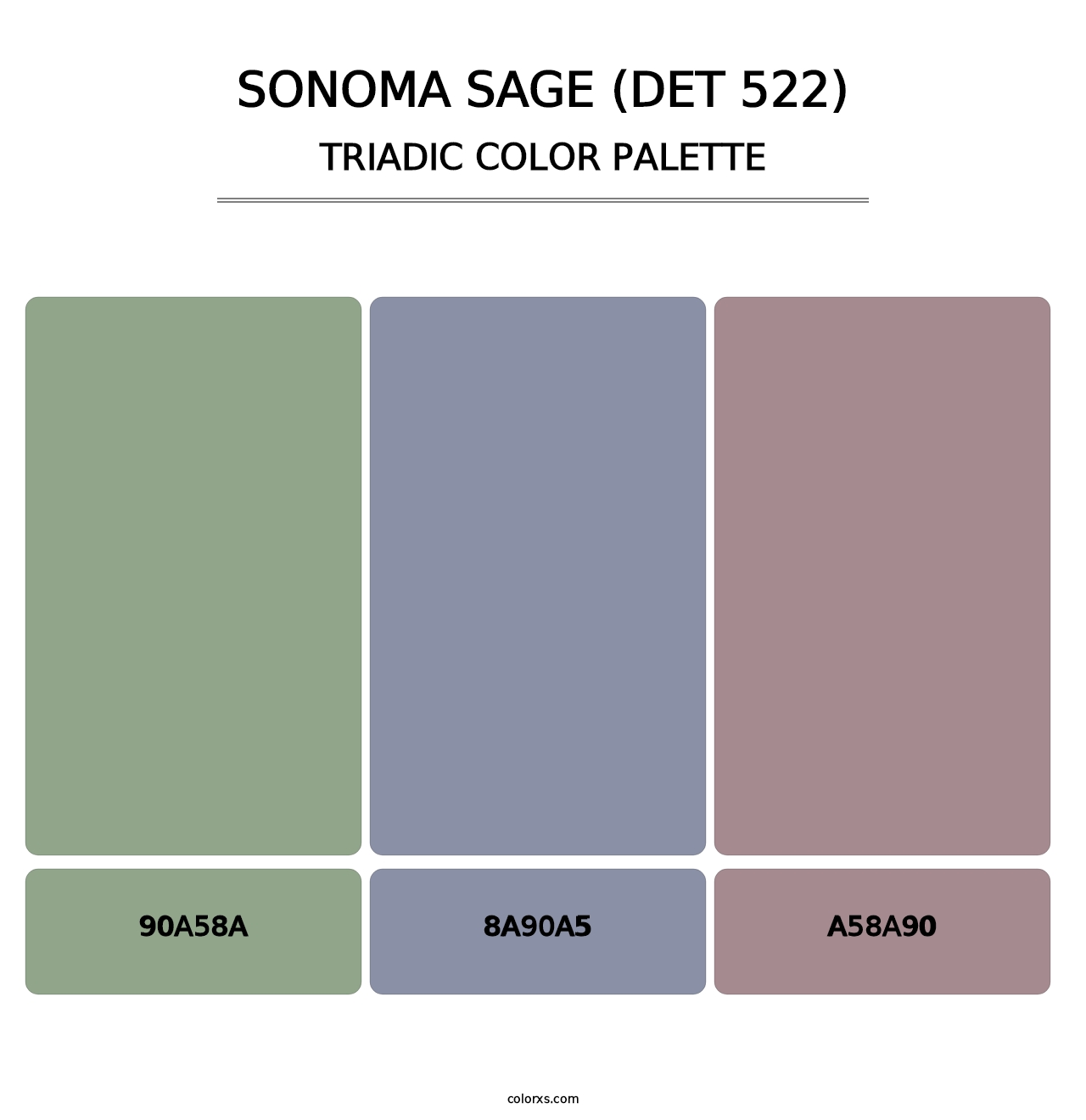 Sonoma Sage (DET 522) - Triadic Color Palette