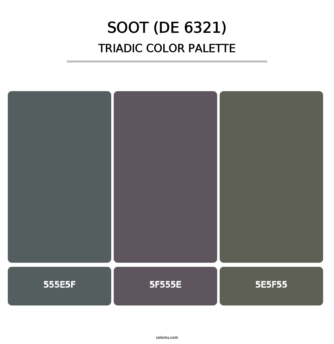 Soot (DE 6321) - Triadic Color Palette