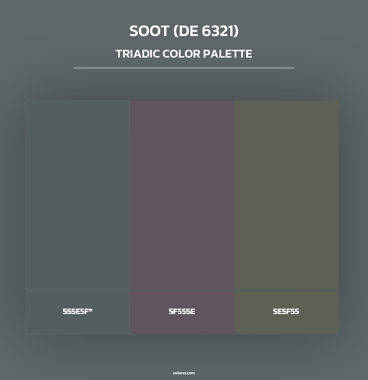 Soot (DE 6321) - Triadic Color Palette