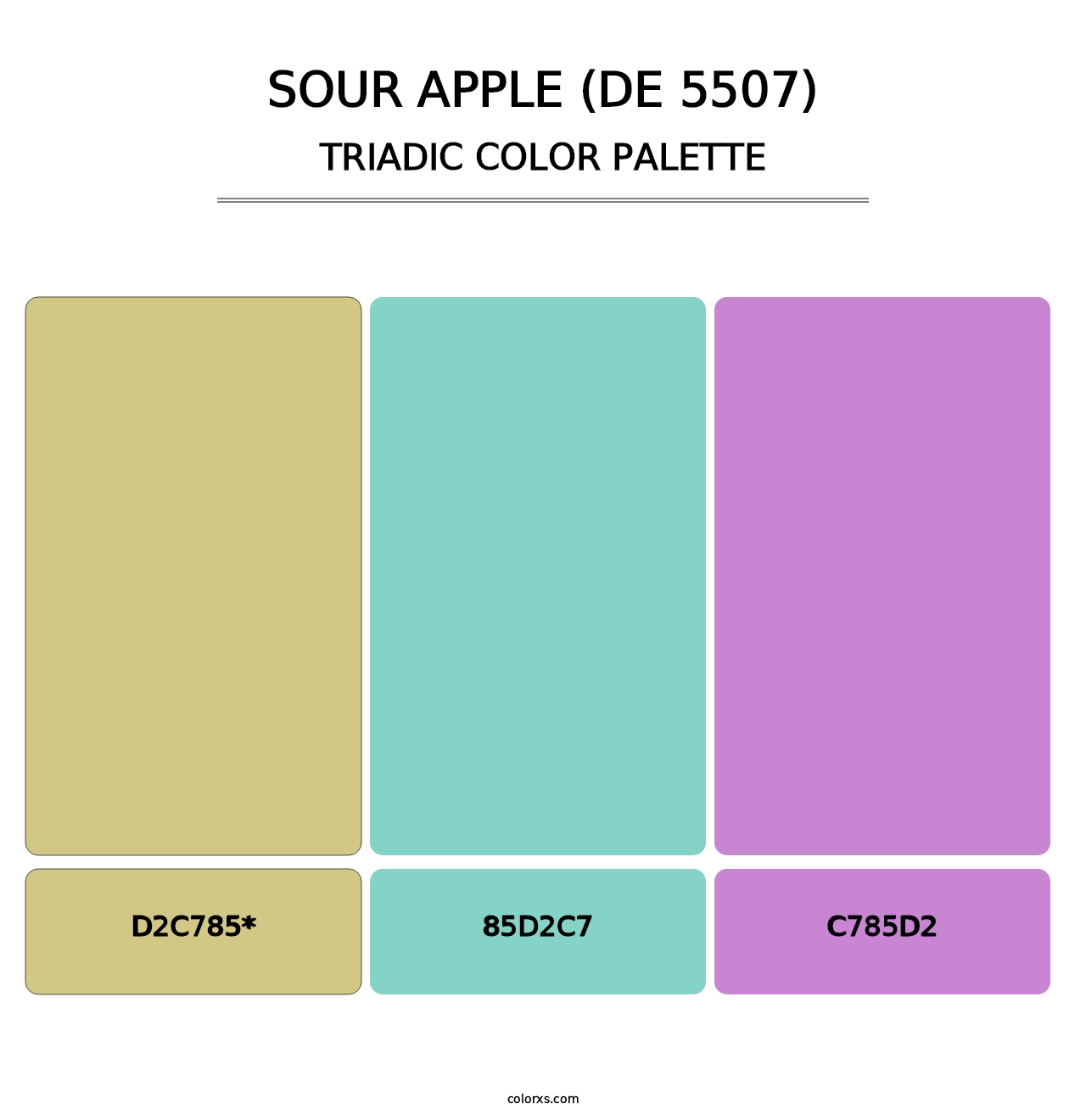 Sour Apple (DE 5507) - Triadic Color Palette