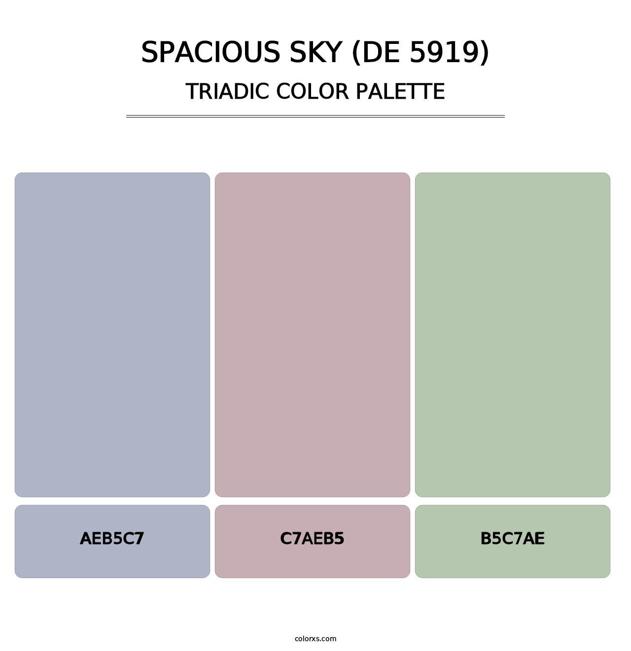 Spacious Sky (DE 5919) - Triadic Color Palette