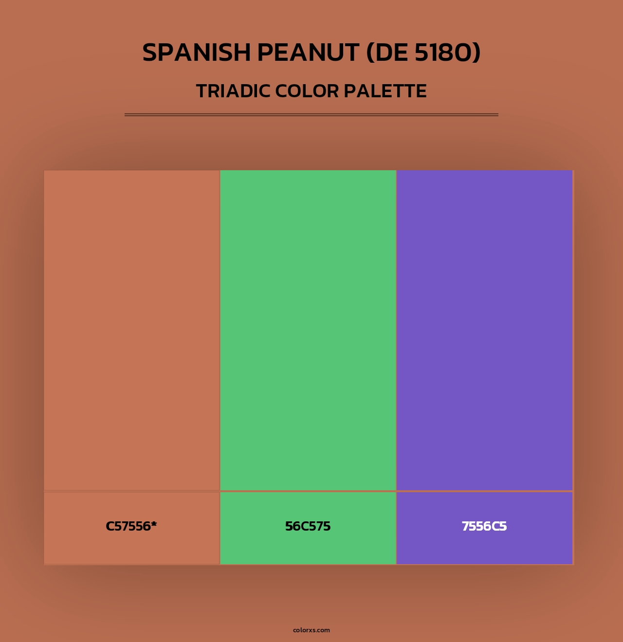 Spanish Peanut (DE 5180) - Triadic Color Palette