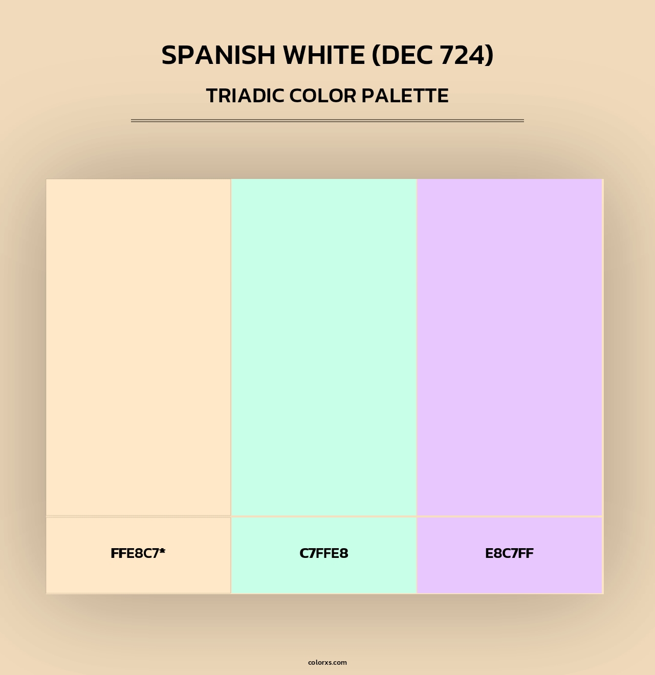 Spanish White (DEC 724) - Triadic Color Palette