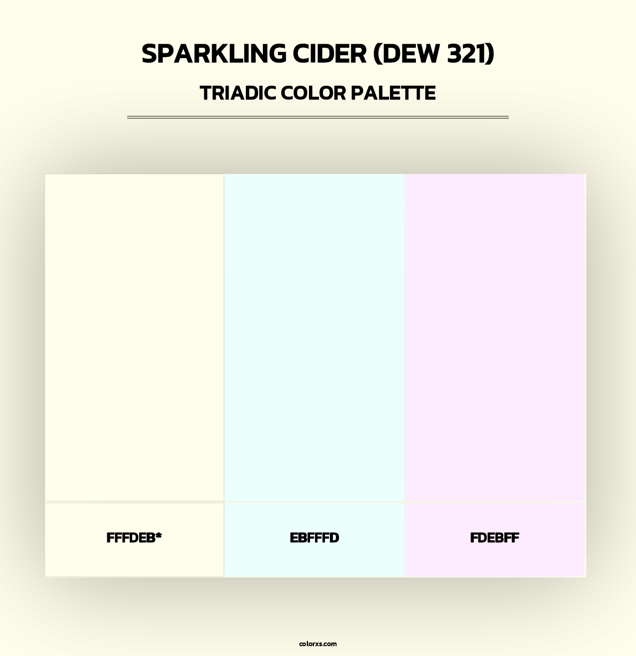 Sparkling Cider (DEW 321) - Triadic Color Palette