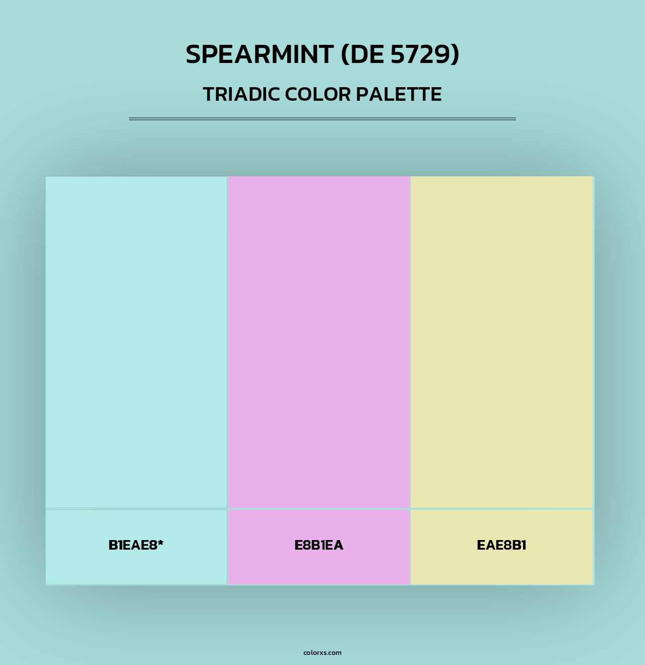 Spearmint (DE 5729) - Triadic Color Palette