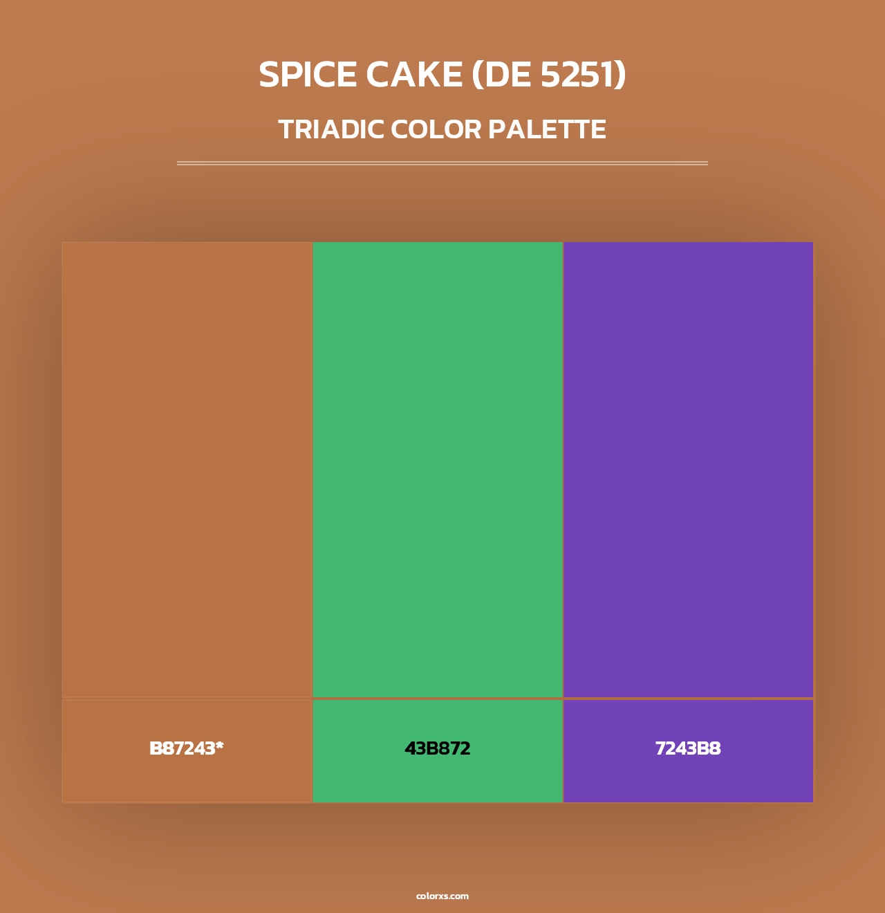 Spice Cake (DE 5251) - Triadic Color Palette