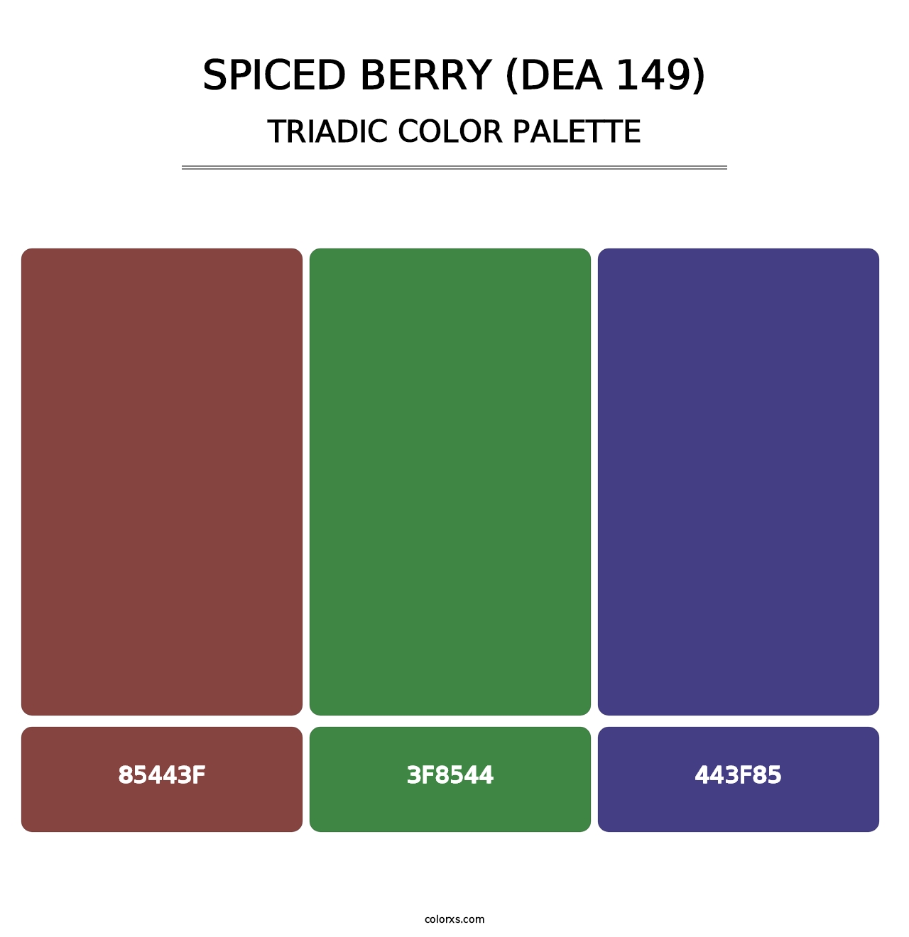 Spiced Berry (DEA 149) - Triadic Color Palette