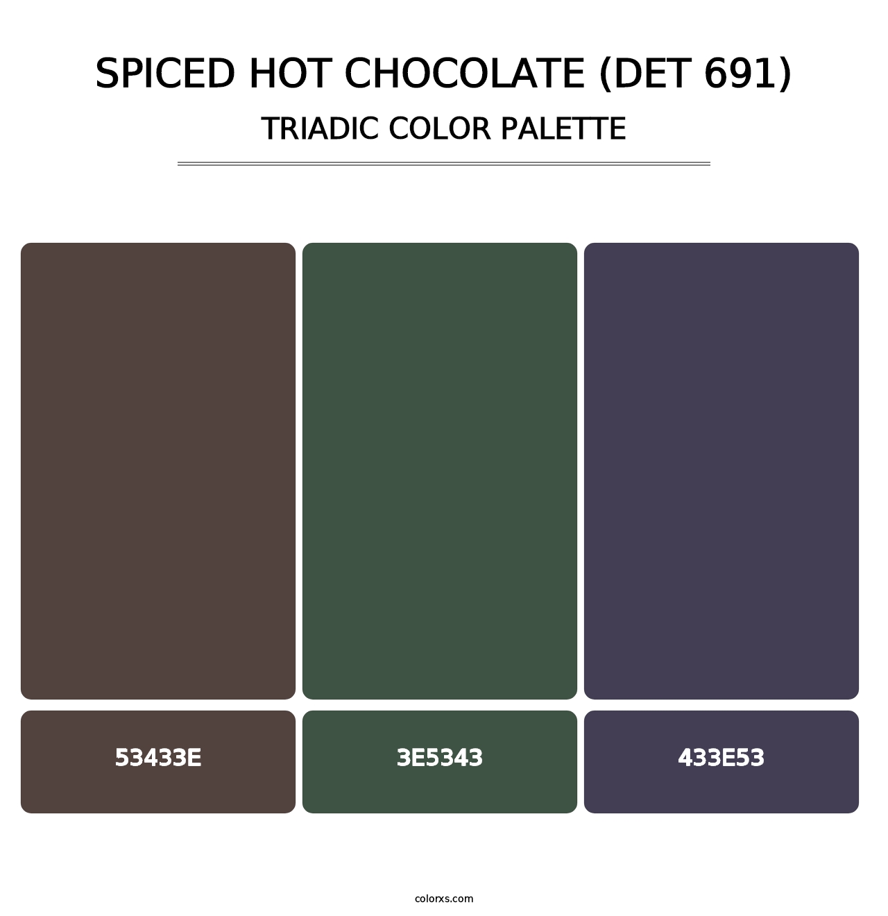 Spiced Hot Chocolate (DET 691) - Triadic Color Palette
