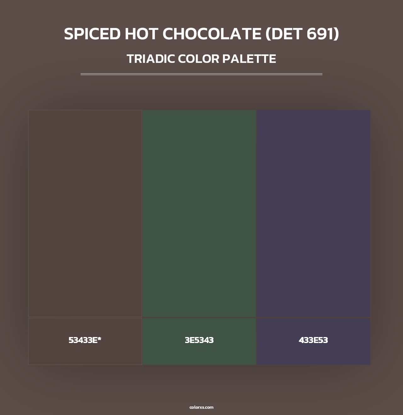 Spiced Hot Chocolate (DET 691) - Triadic Color Palette