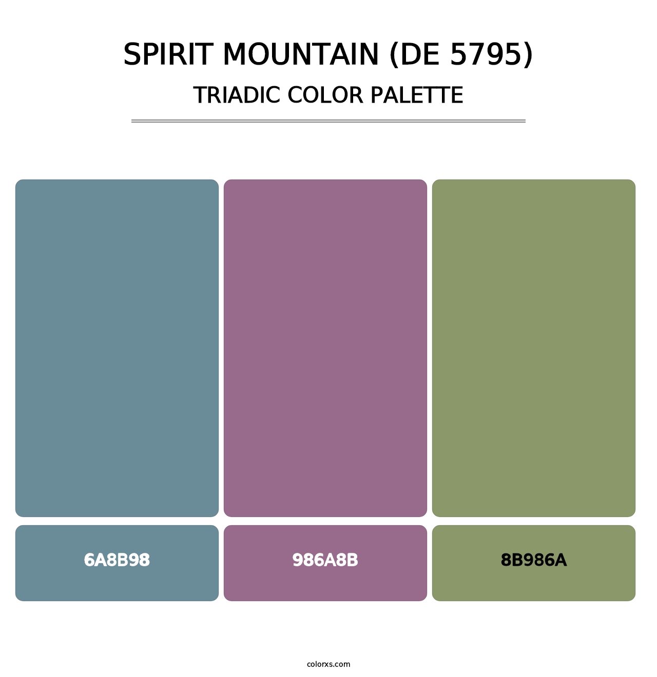 Spirit Mountain (DE 5795) - Triadic Color Palette
