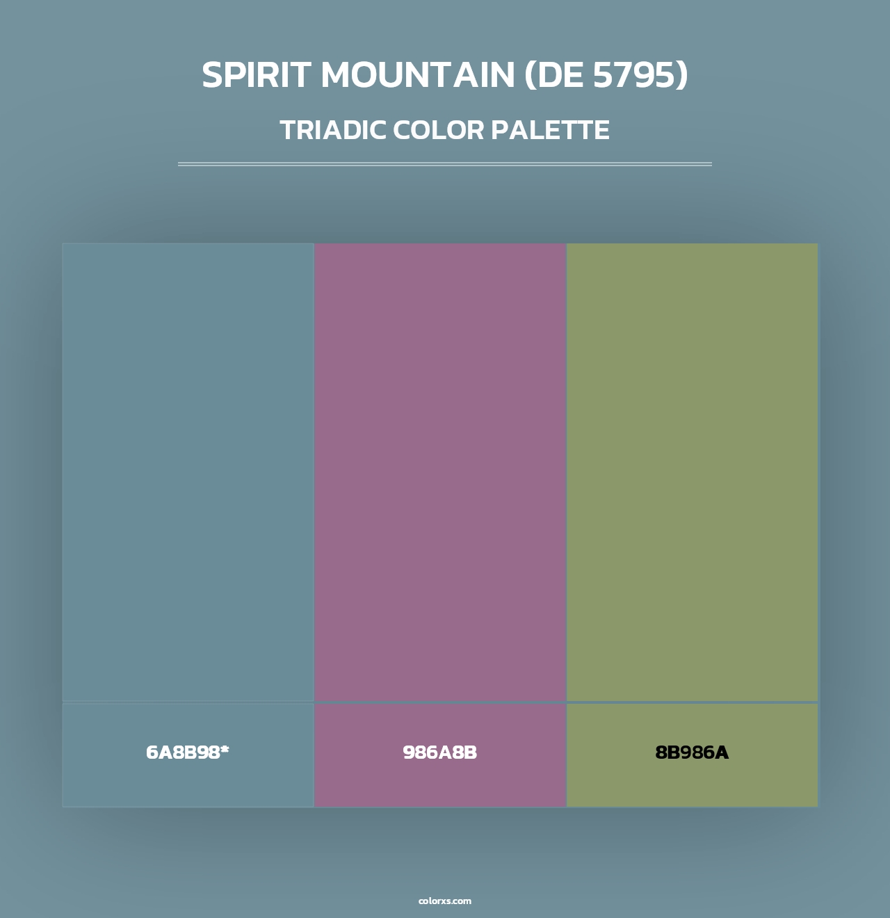Spirit Mountain (DE 5795) - Triadic Color Palette