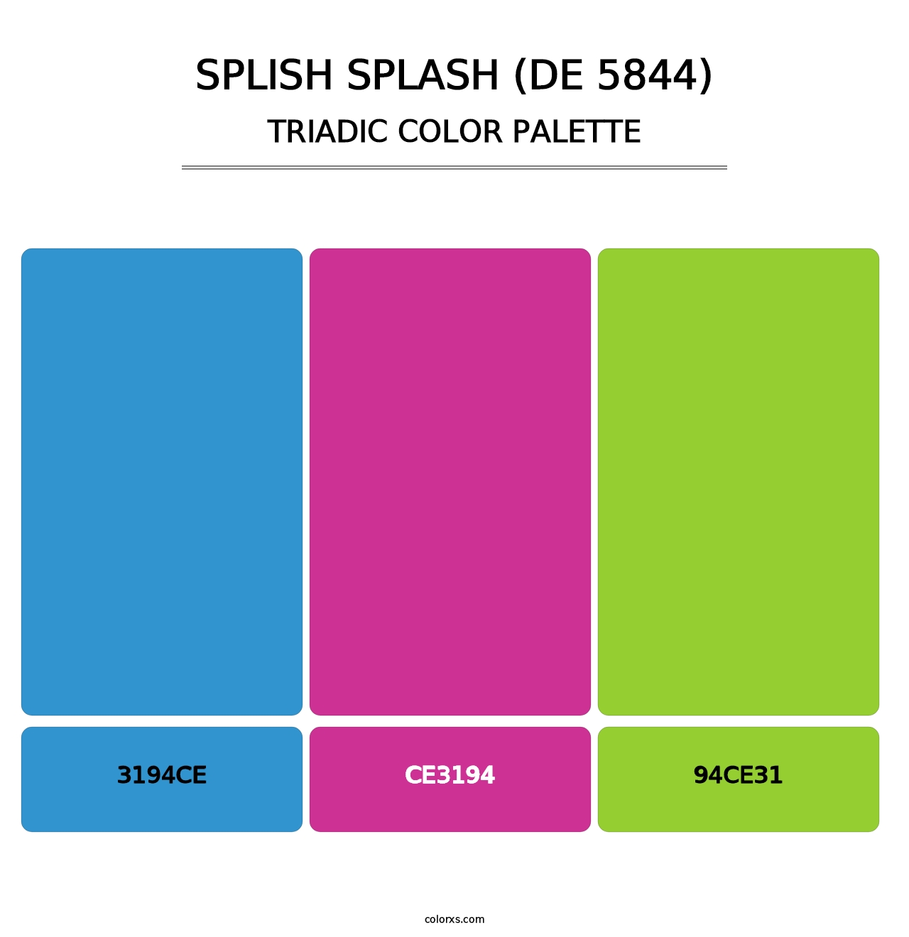 Splish Splash (DE 5844) - Triadic Color Palette
