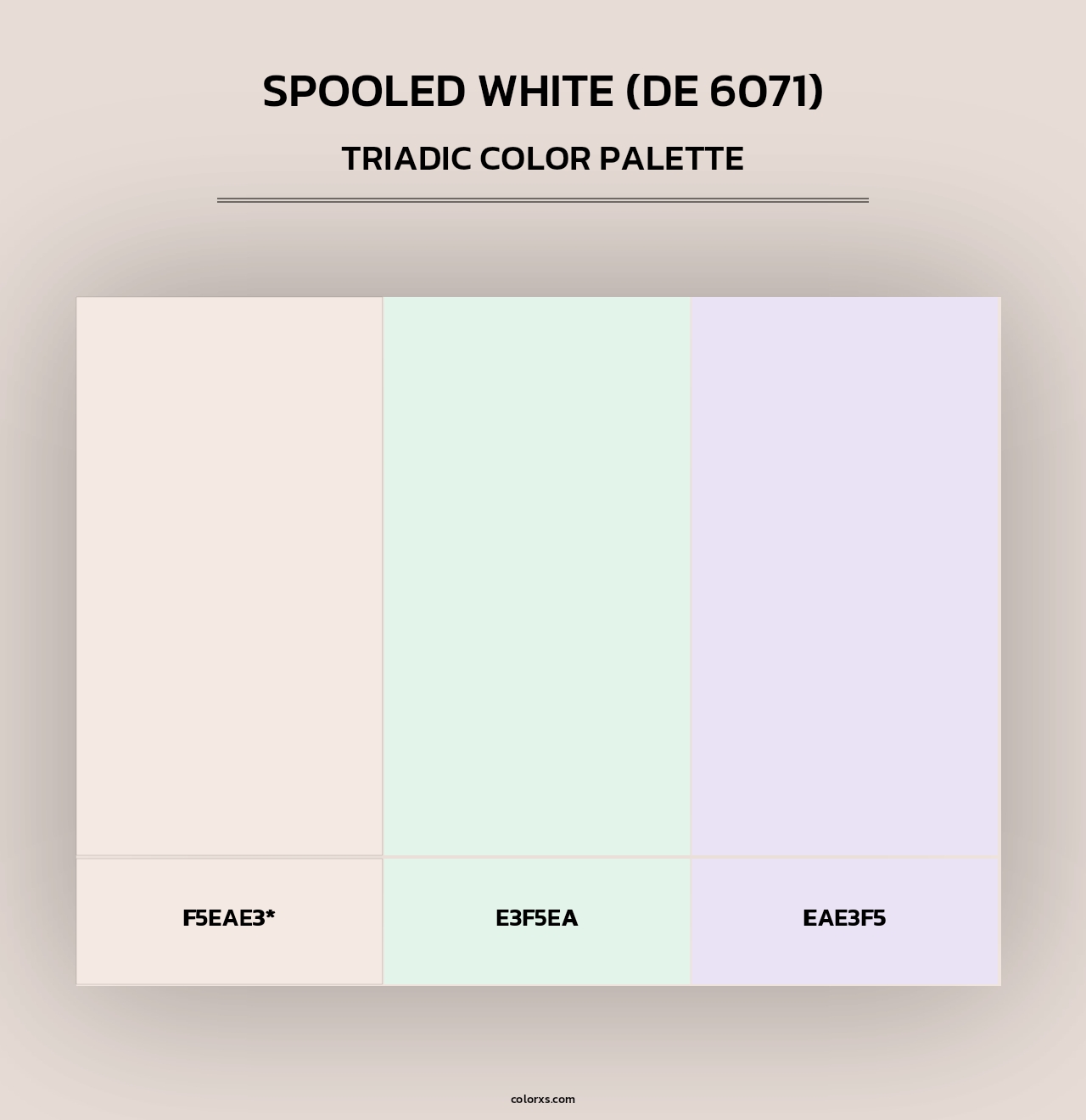 Spooled White (DE 6071) - Triadic Color Palette