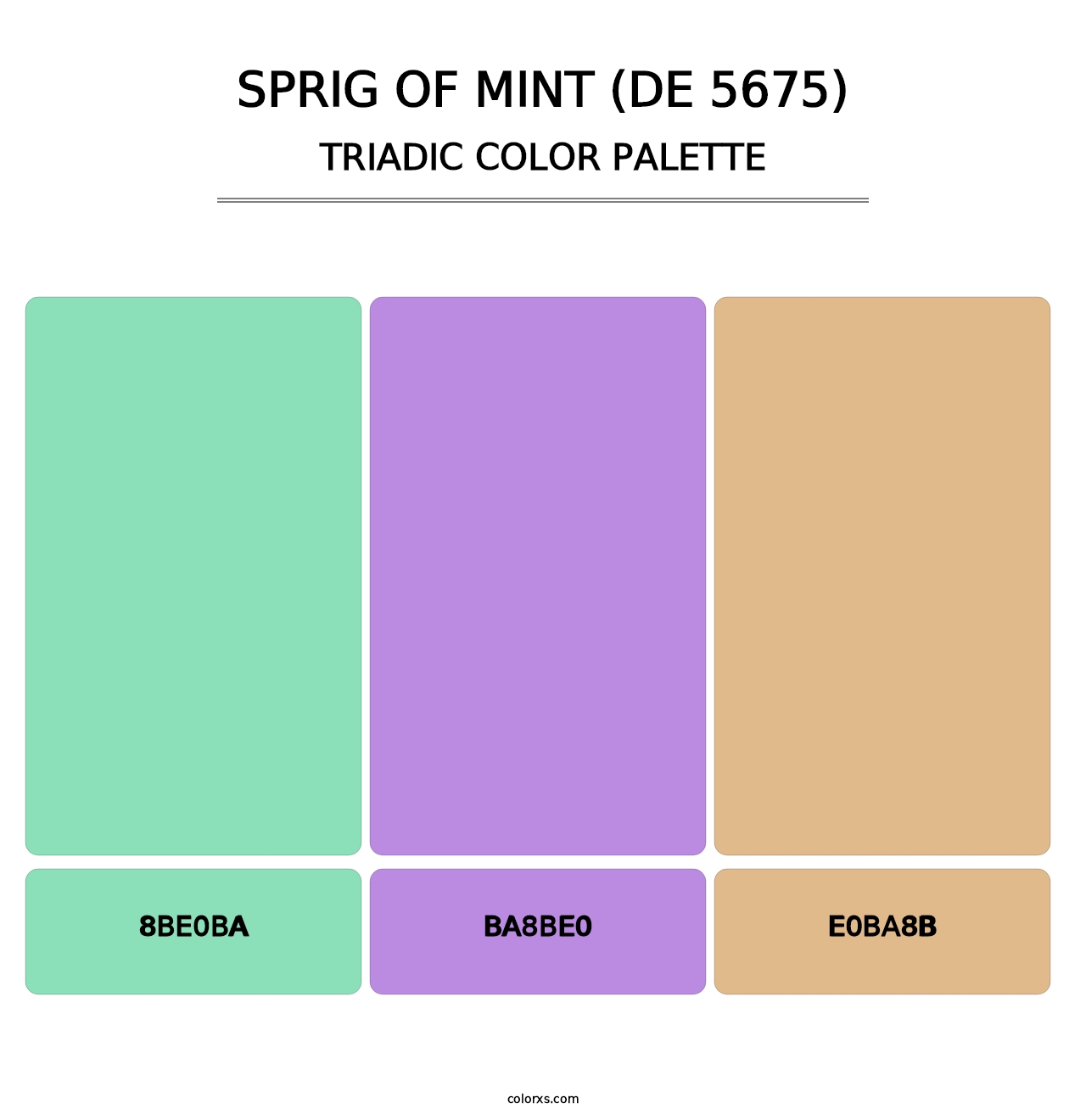 Sprig of Mint (DE 5675) - Triadic Color Palette