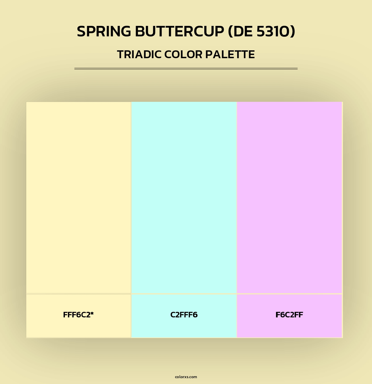 Spring Buttercup (DE 5310) - Triadic Color Palette