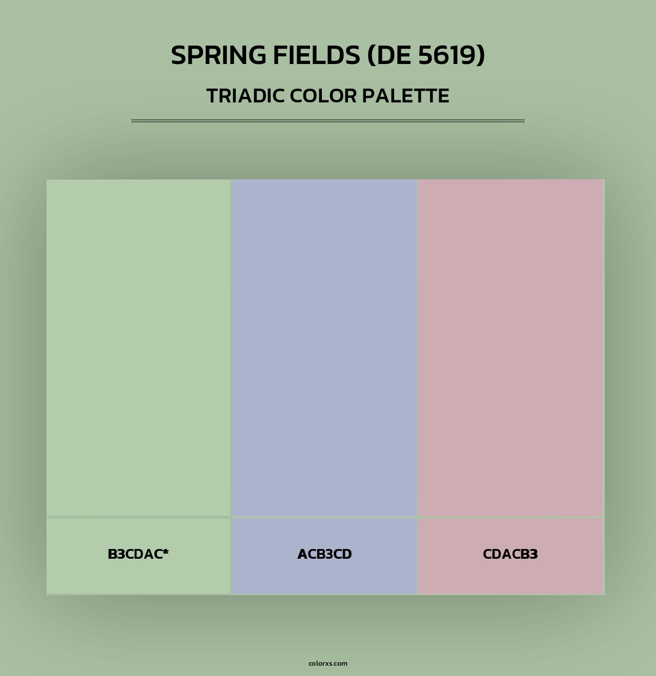 Spring Fields (DE 5619) - Triadic Color Palette
