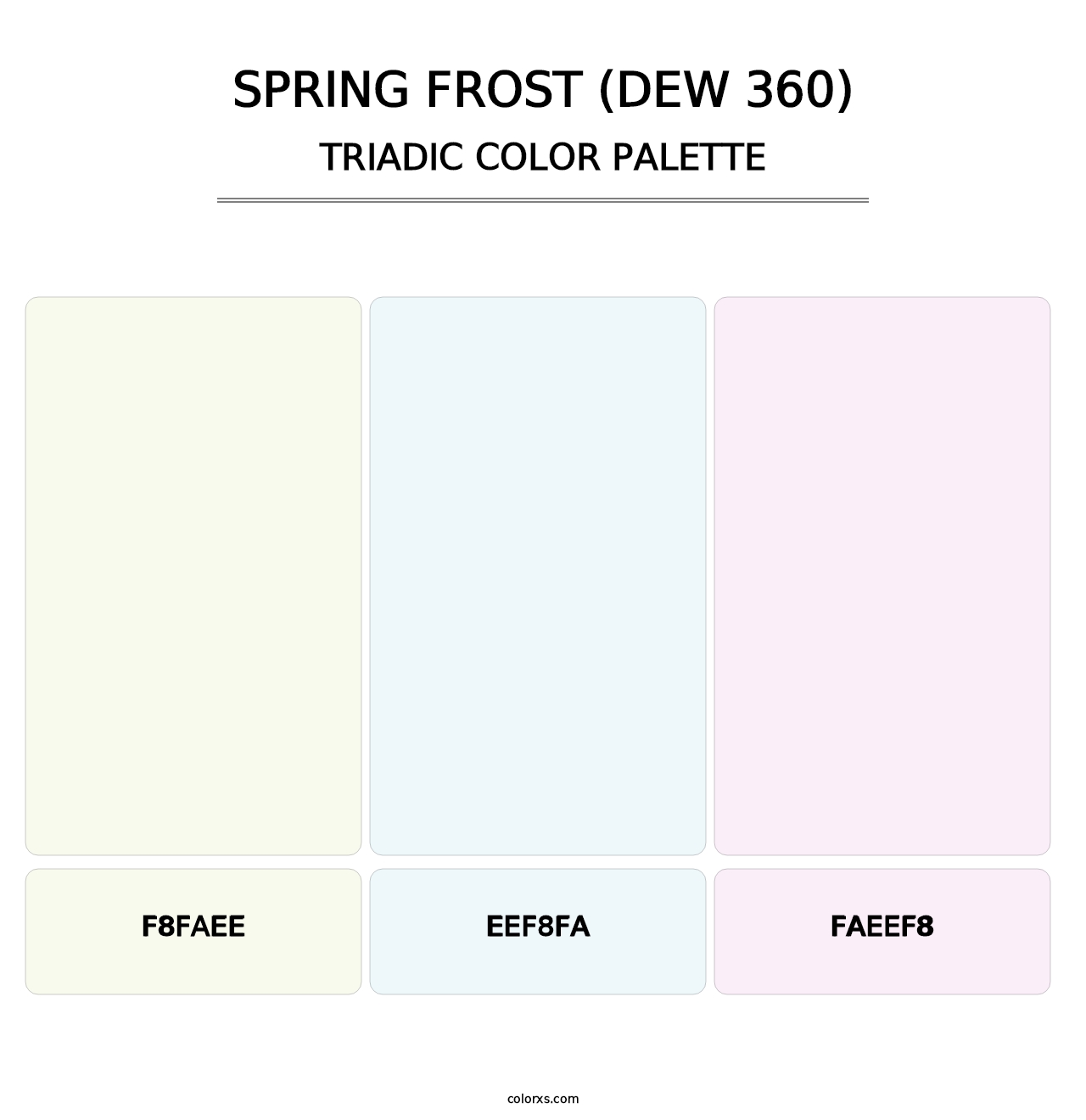 Spring Frost (DEW 360) - Triadic Color Palette