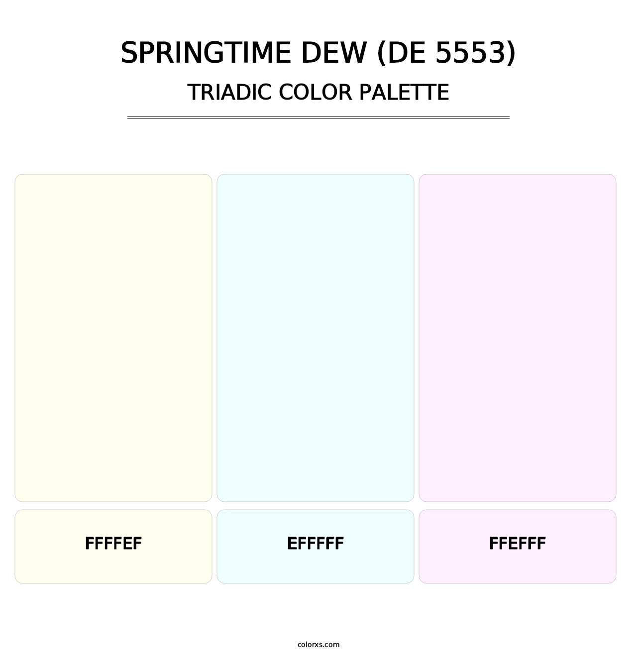 Springtime Dew (DE 5553) - Triadic Color Palette