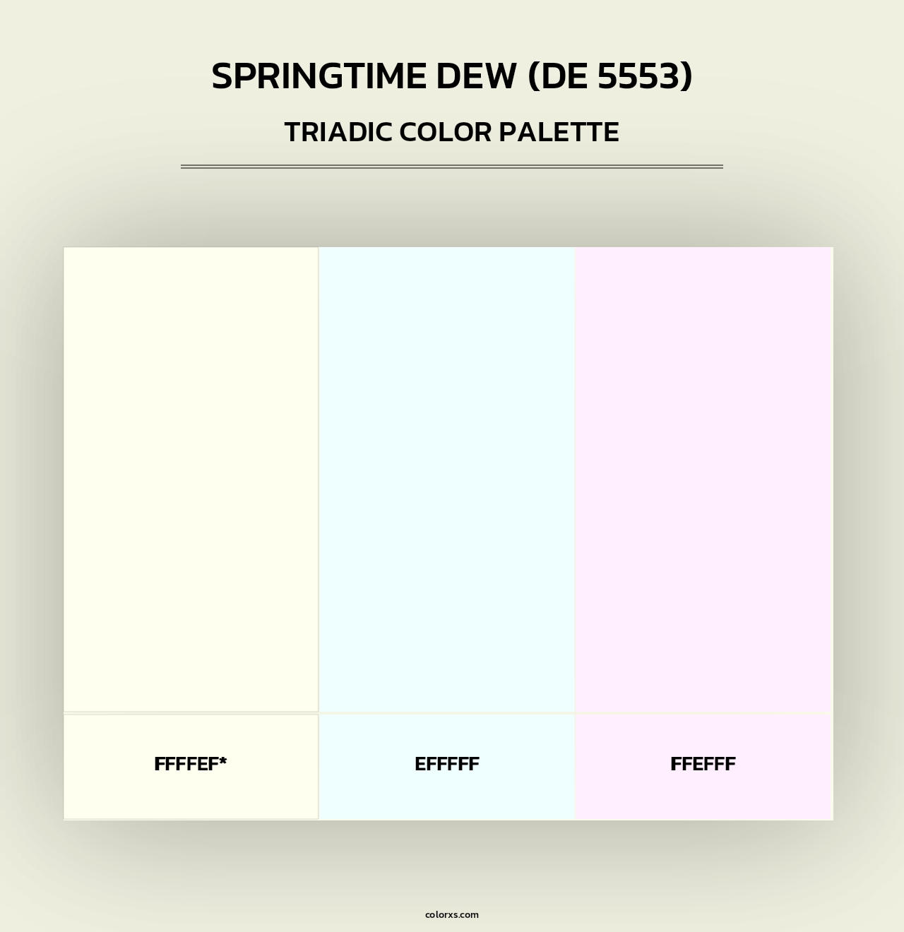 Springtime Dew (DE 5553) - Triadic Color Palette
