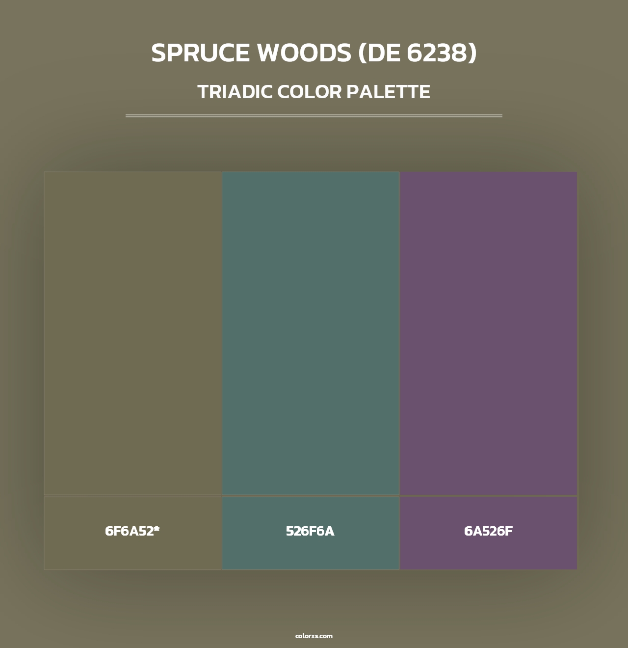 Spruce Woods (DE 6238) - Triadic Color Palette